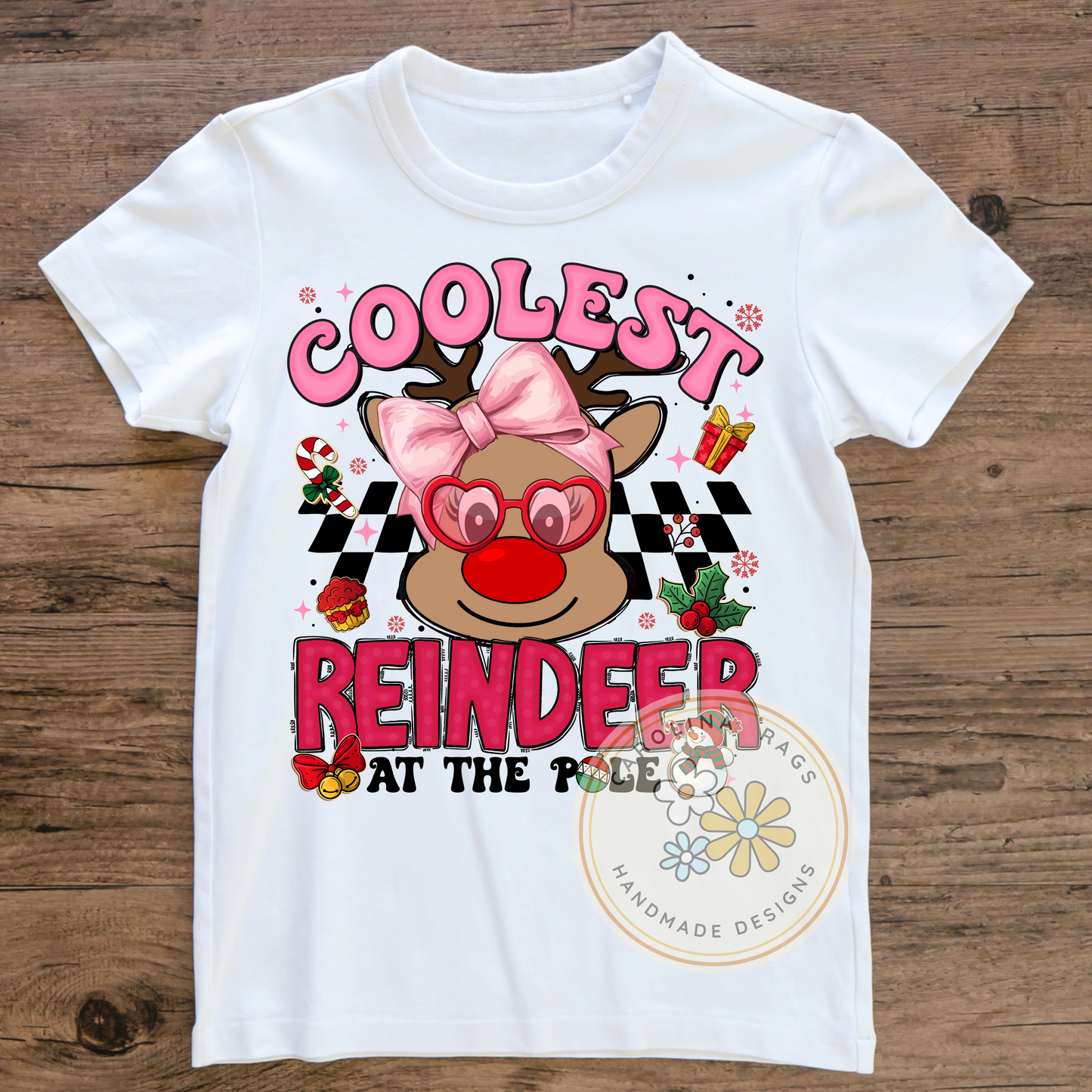 Girl Coolest Reindeer at the Pole t-shirt