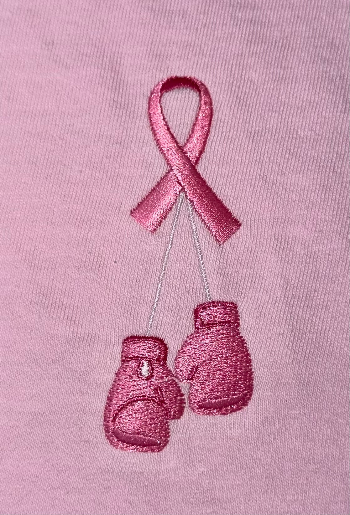 Breast Cancer Fight Gloves Embroidered