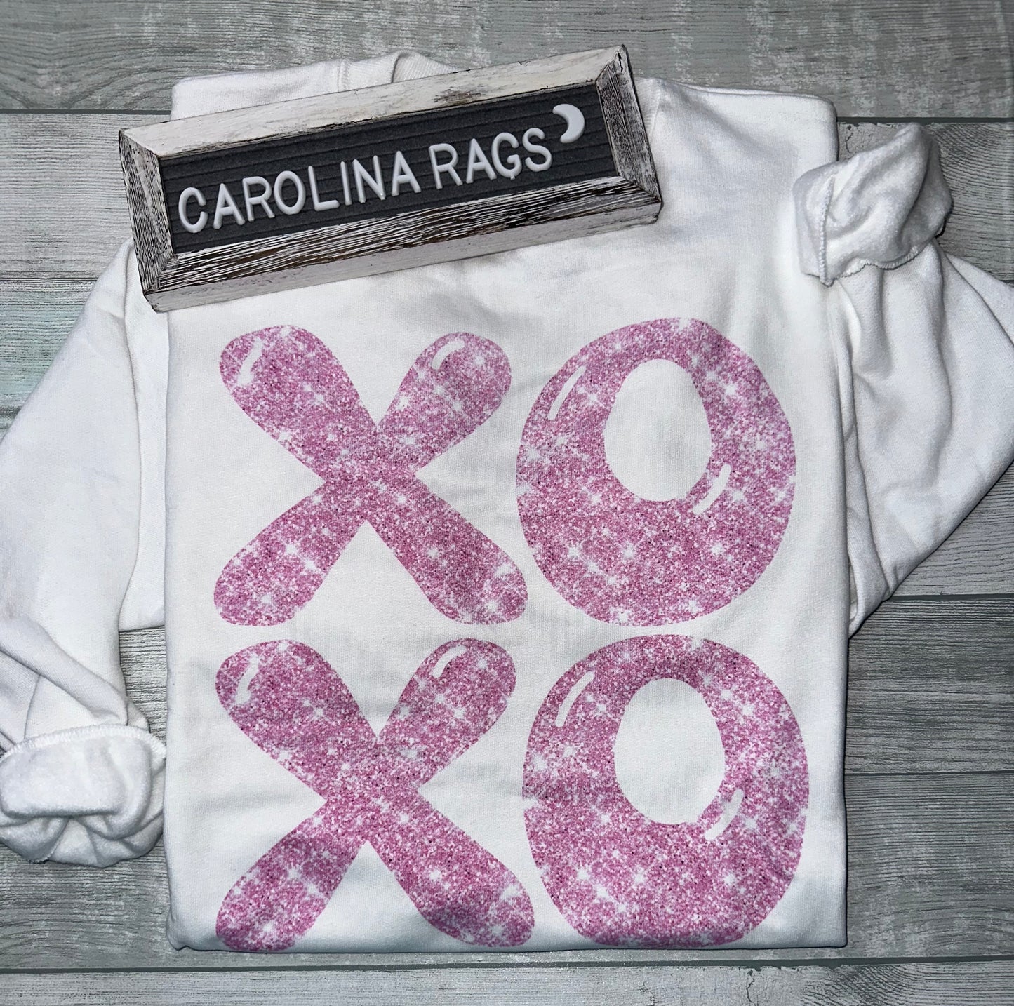Pink XOXO White Sweatshirt