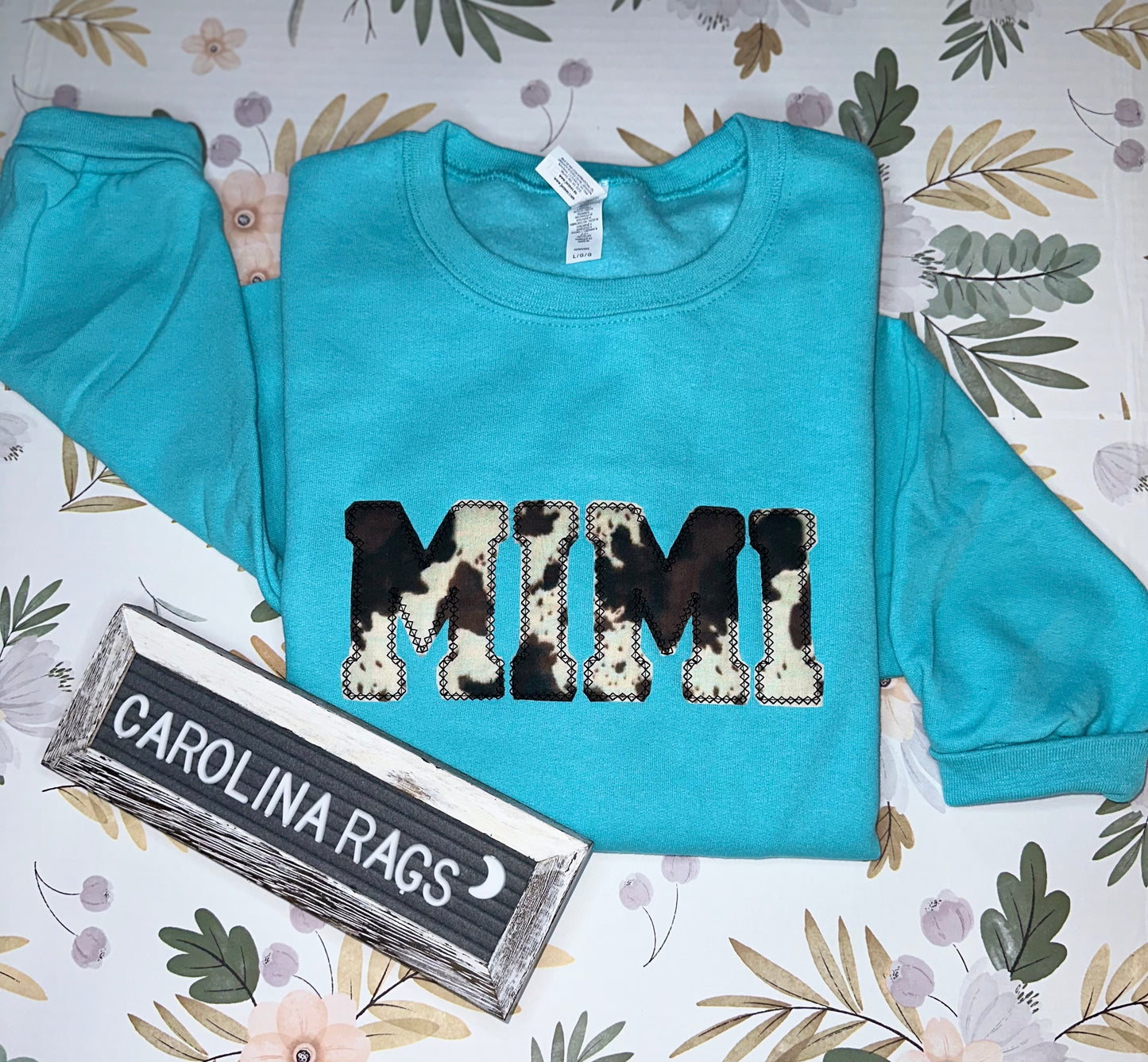 Cow Hyde Appliqué Sweatshirt