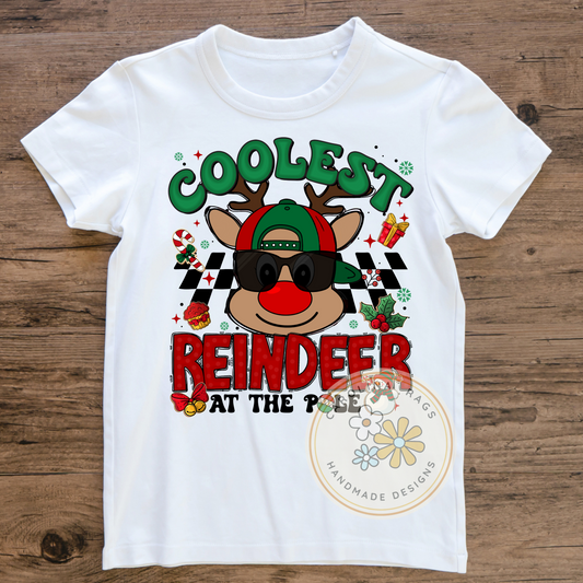 Boy-Coolest Reindeer at the Pole t-shirt